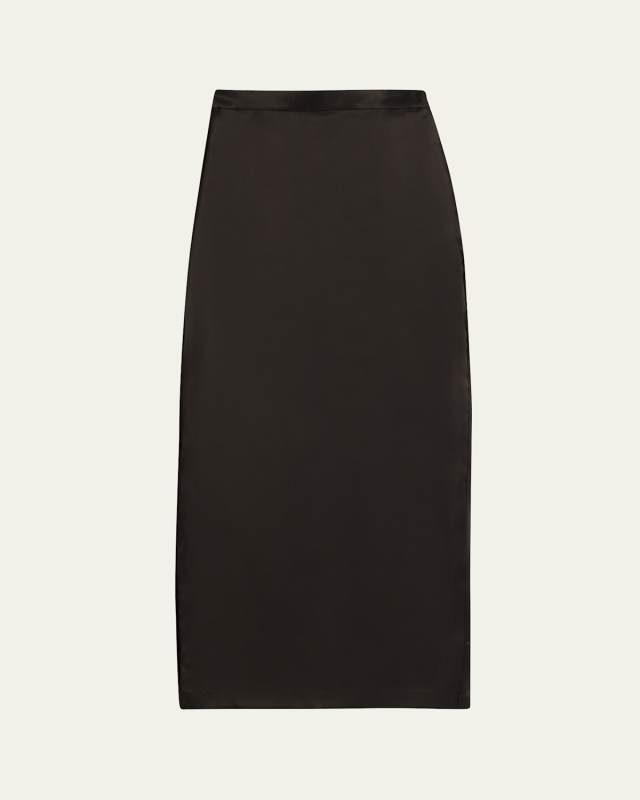 Ivanna Silk Organza Column Maxi Skirt